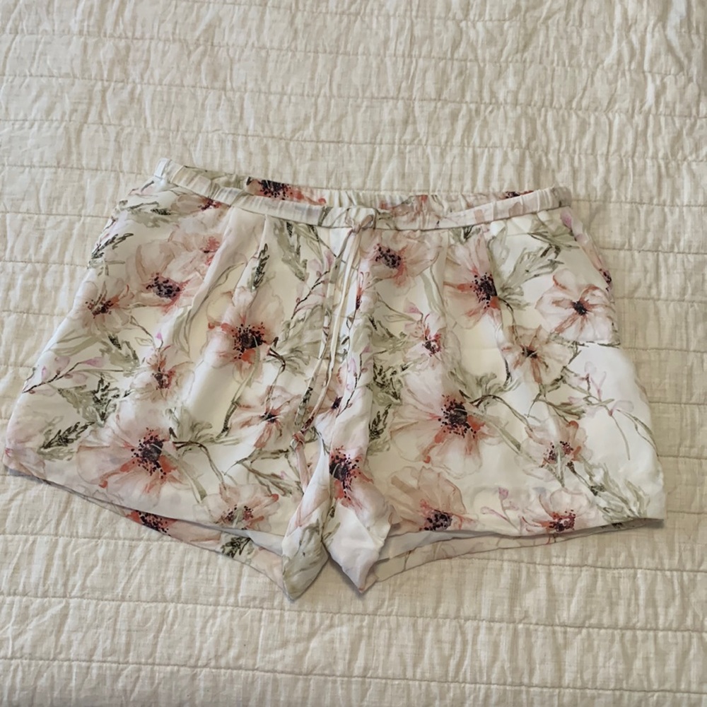 Haute Hippie floral silk shorts